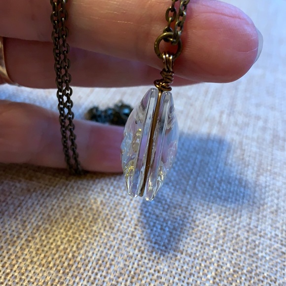 Boho Unique Dandelion gear Necklace Handmade - Picture 4 of 11